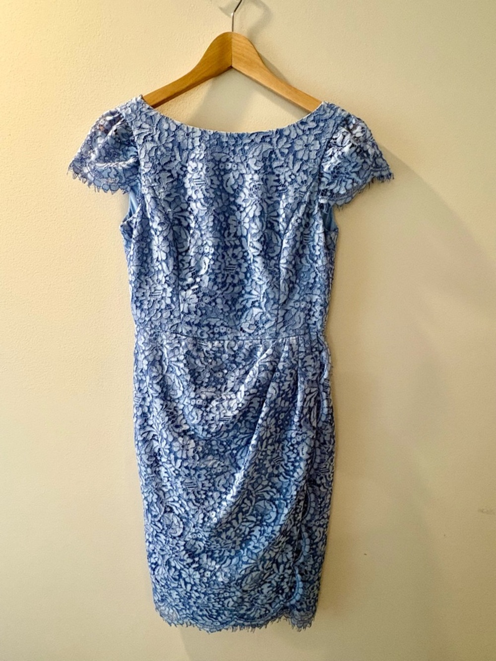 Vince Camuto Light Blue Floral Lace Midi Dress